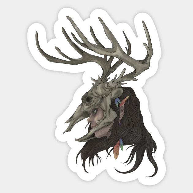 Huntress Sticker by Jarrodjvandenberg